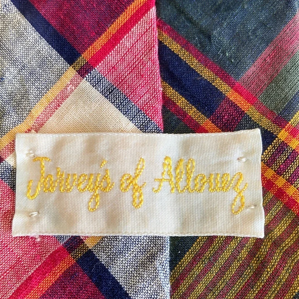 Jarvey's of Alloway Madras Plaid‎ Multicolor Men's Tie Slim Preppy